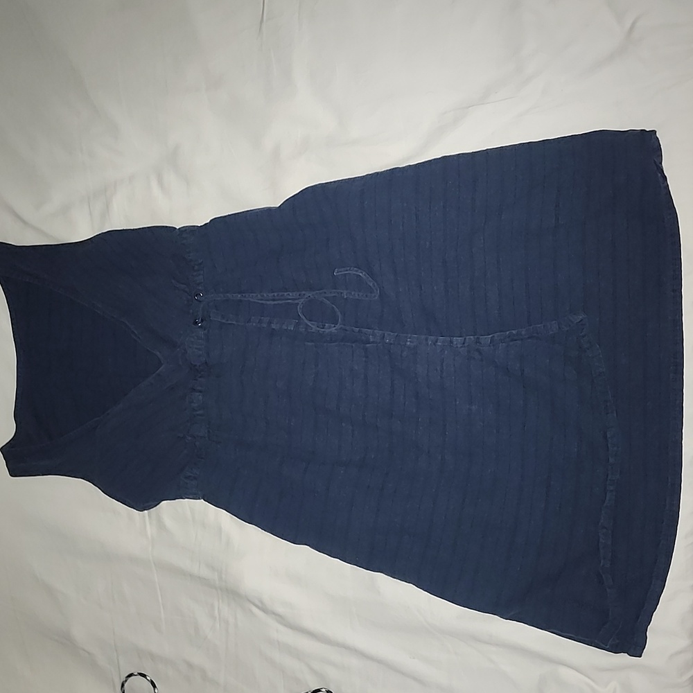 Navy Blue Cotton Dress